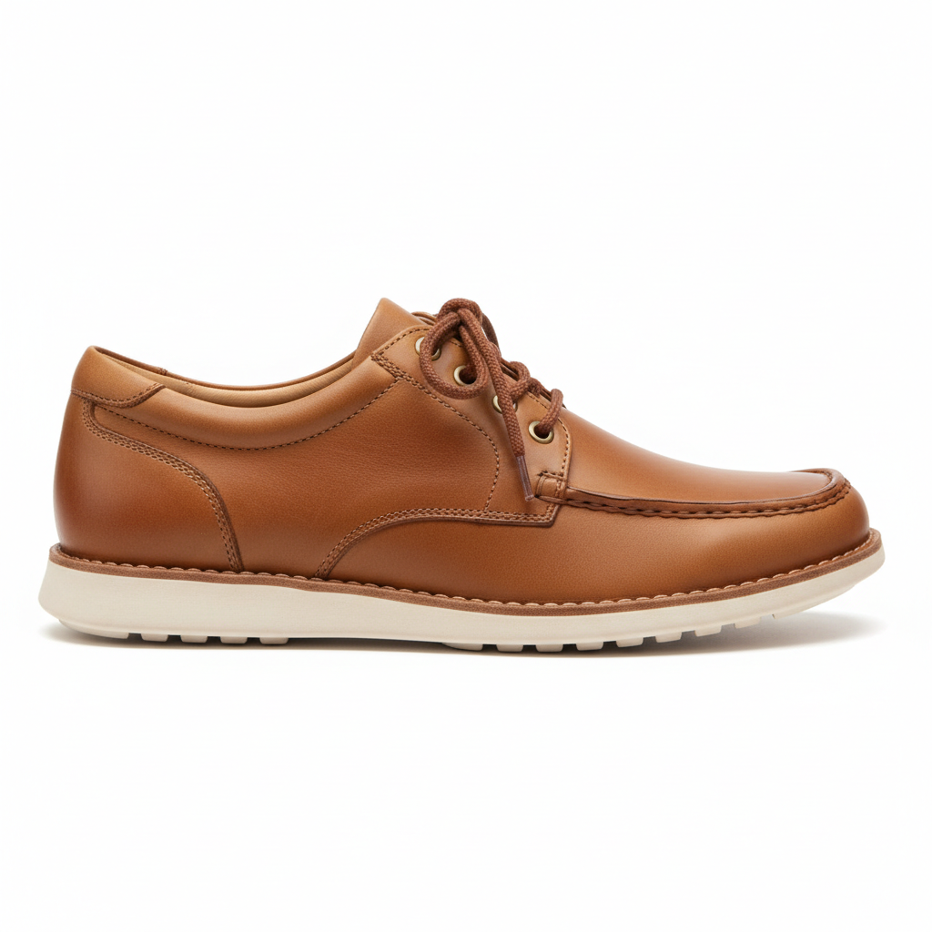 Classic leather casual shoes side profile view
