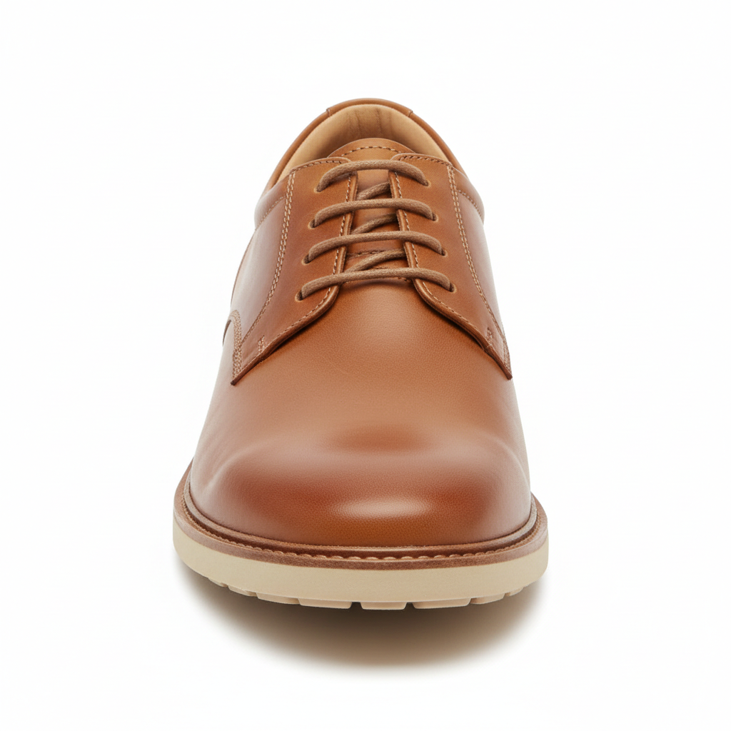 Classic Leather Casual Shoes – Front View
