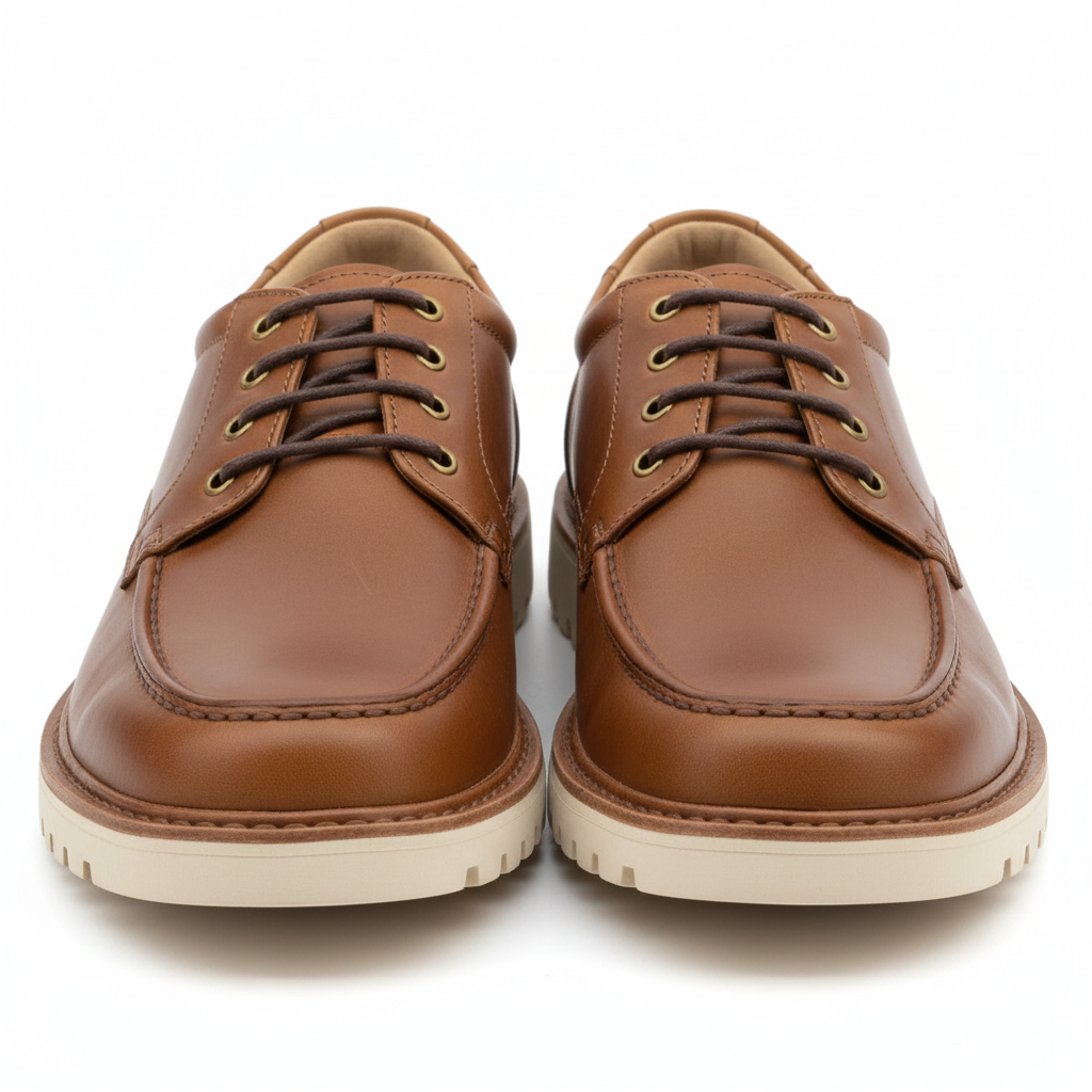 Classic leather casual shoes front view