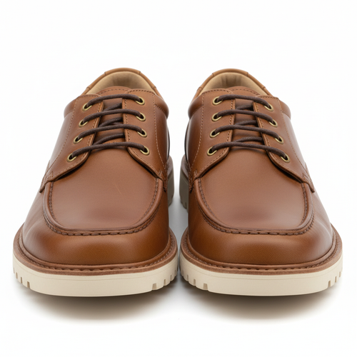 Classic leather casual shoes front view