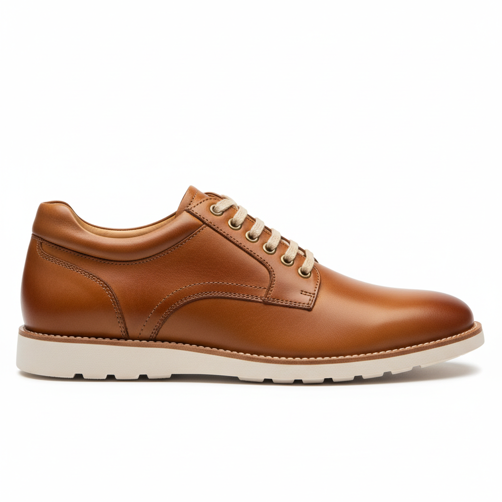 Classic Leather Casual Shoes – Side Profile View